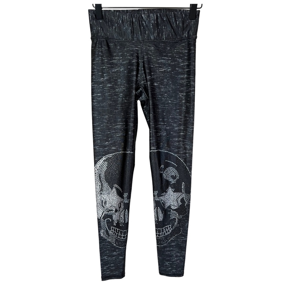 Terez Crystal Skull Tall-Band Leggings